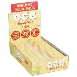 24PC DISPLAY - OCB Brown Rice Rolling Papers