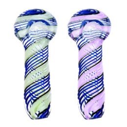 Blue Twist w/ Slime Hand Pipe - 3.75" / Colors Vary