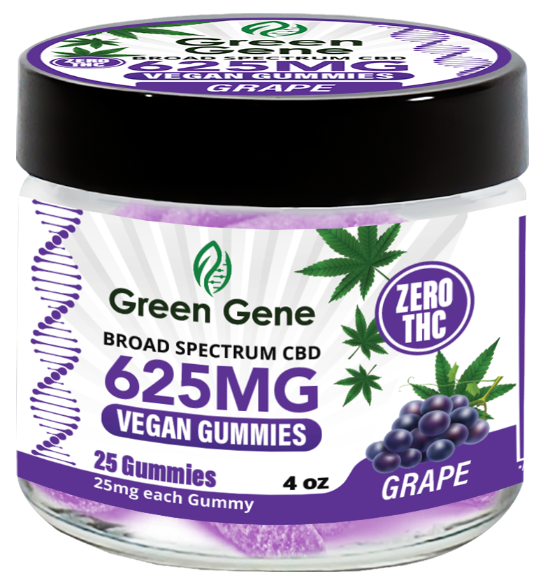 Green Genie CBD Vegan Pectin Infused Gummies w/ B12 Vitamins (625MG - 2500MG)