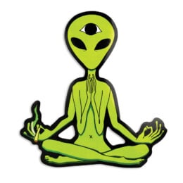 Enlightened Extraterrestrial Smoking Sticker - 4.75" x 5"