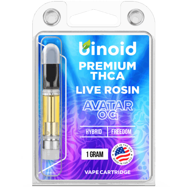 Binoid THCA VAPE CARTRIDGE %E2%80%93 LIVE ROSIN Avatar OG