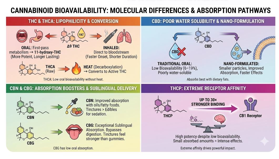 Bioavailability Differences by Cannabinoid 