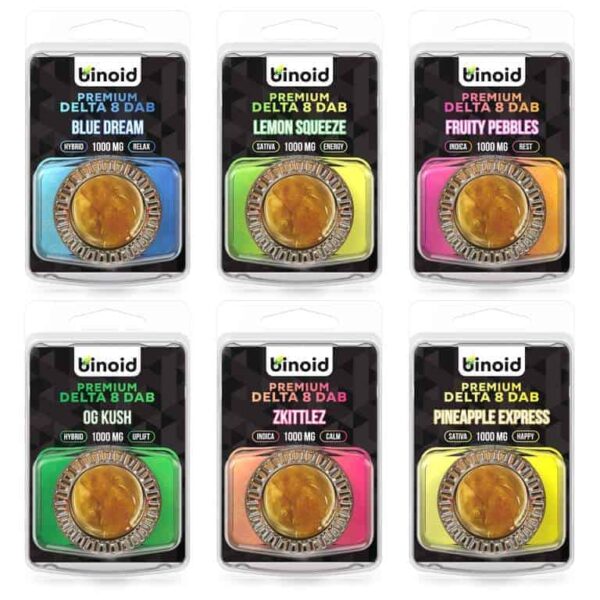 Binoid Delta 8 Wax Dabs Bundle packs- 6