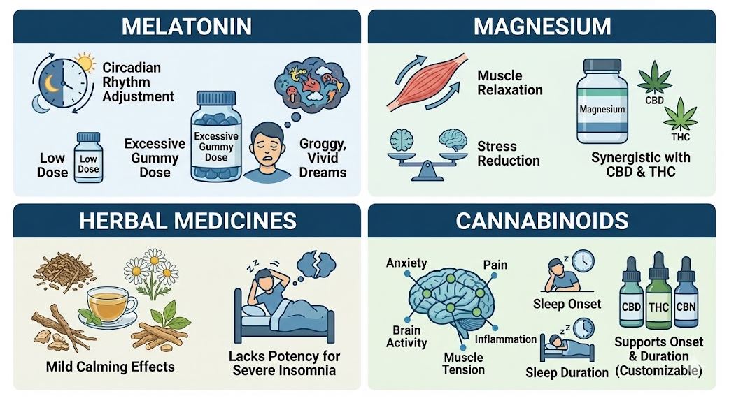 Cannabinoids vs. Traditional Sleep Aids