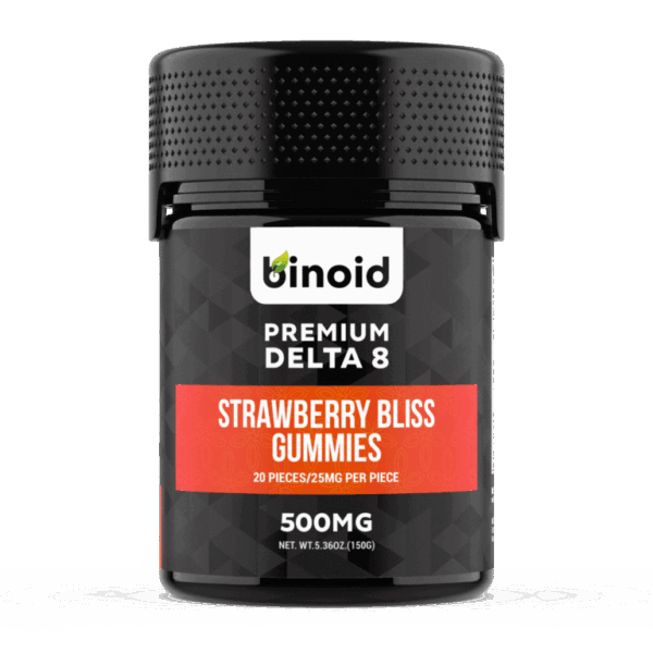 Binoid Strawberry Bliss Delta 8 Gummies front image