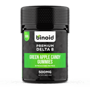 Binoid Delta 8 THC Gummies – Green Apple Candy front image