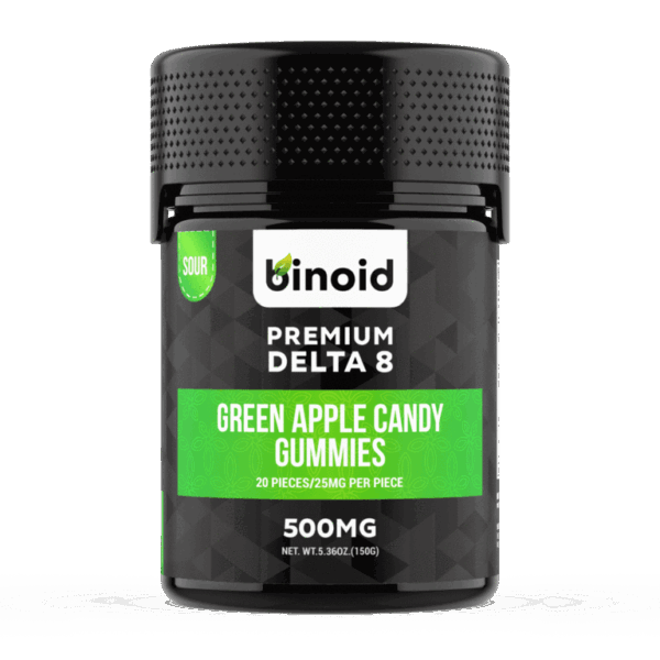 Binoid Delta 8 THC Gummies – Green Apple Candy front image