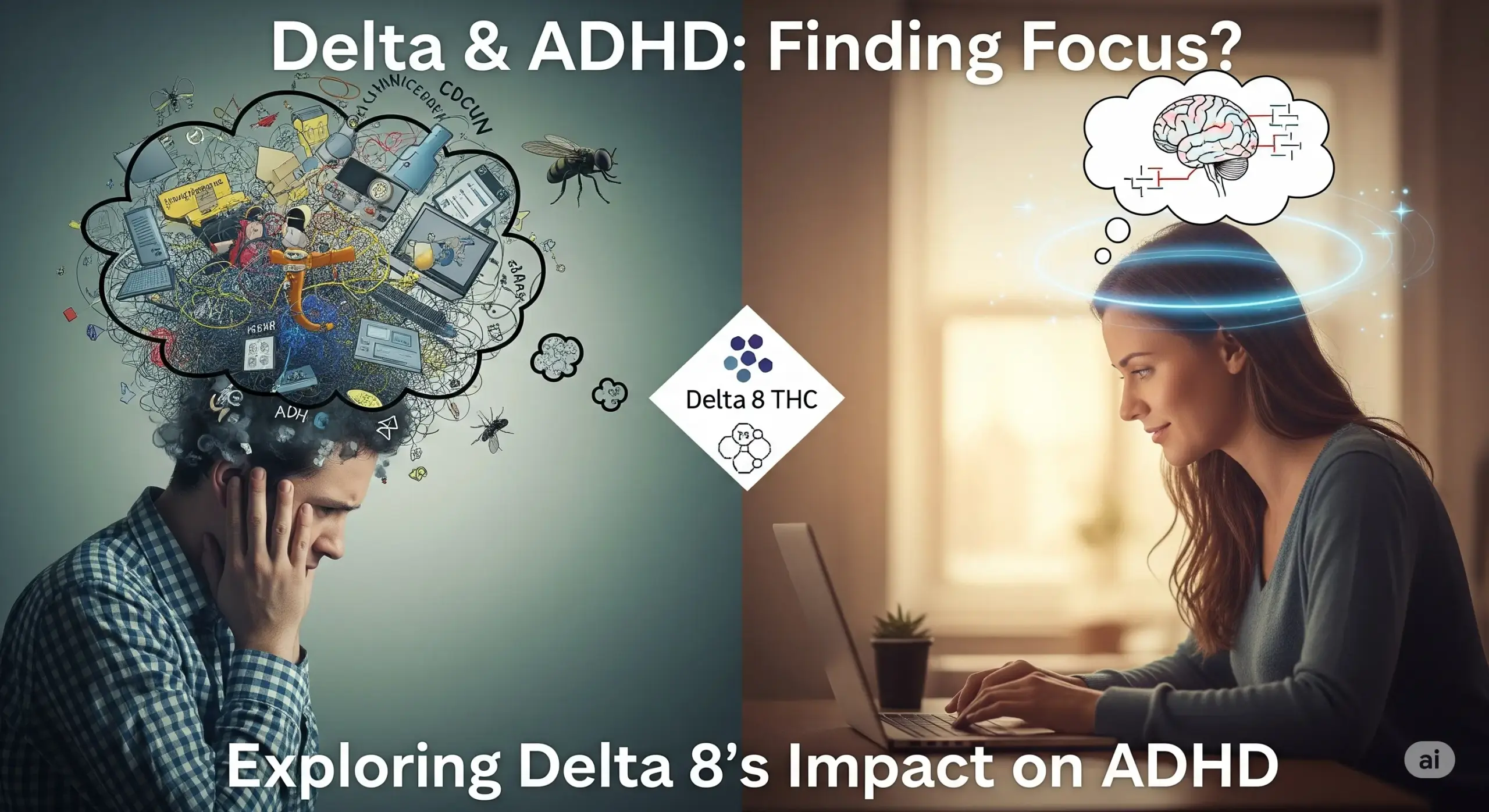 Featured image for “Delta 8 and ADHD – What are Delta 8 THC Effects for Someone Who Has ADHD?”