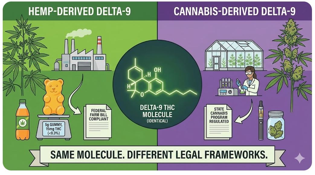 Hemp-Derived vs Cannabis-Derived Delta-9