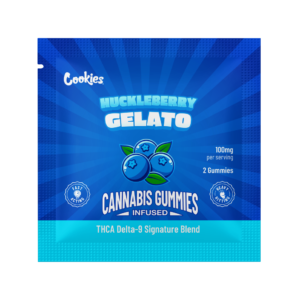Cookies THCA + Delta 9 Gummies - Huckleberry Gelato - 2ct 2 a pack of thca delta9 gummies huckleberry gelato