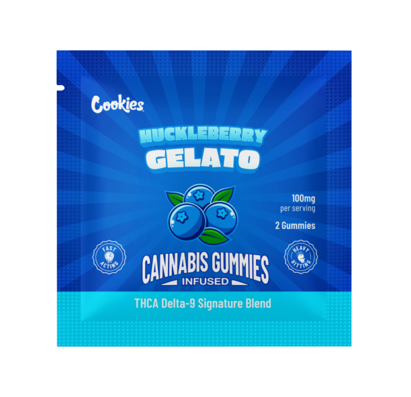 a pack of thca delta9 gummies huckleberry gelato