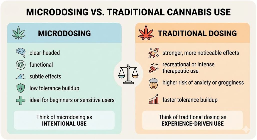 Microdosing vs. Traditional Cannabis Use