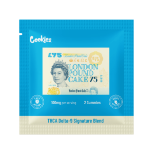 Cookies THCA + Delta 9 Gummies - London Pound Cake - 2ct 2 a pack of london pound cake thca delta 9 thc gummies by cookies