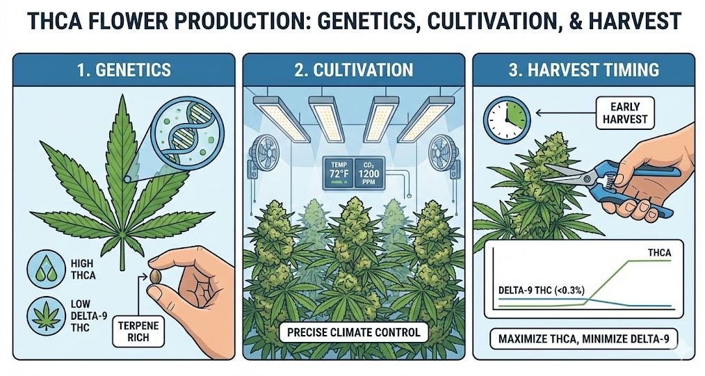 THCA flower production