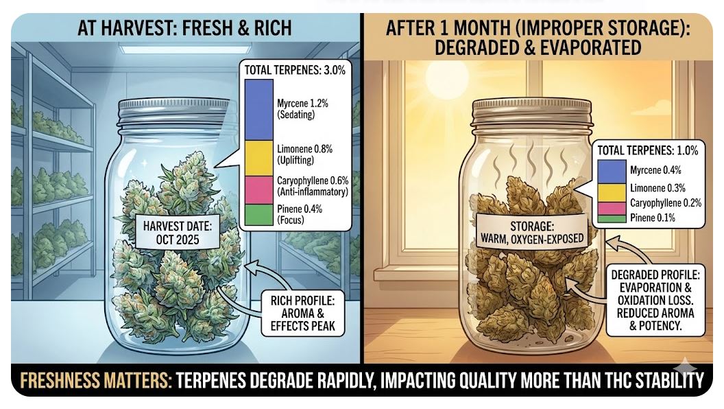 Terpene Degradation Why Freshness Matters More Than THC %