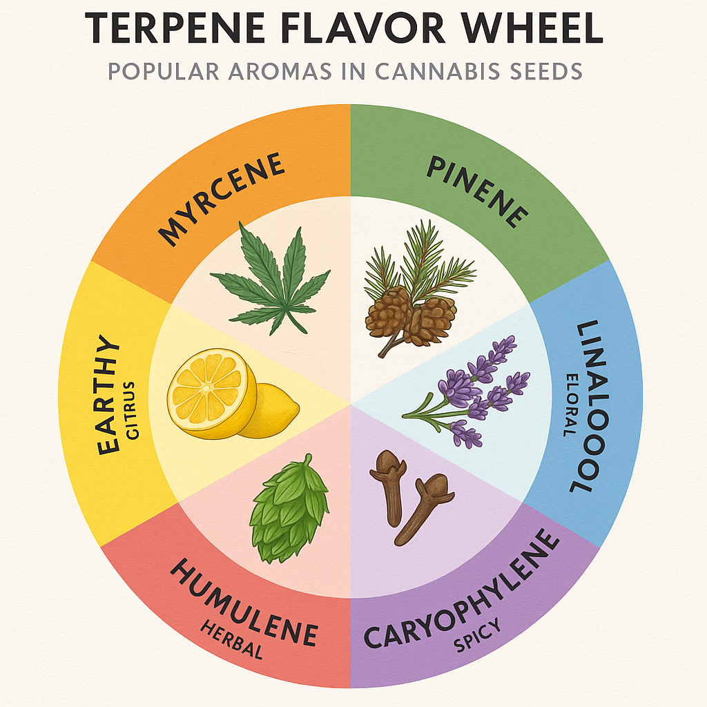 Featured image for “Terpene Flavor Wheel: Popular Aromas in Cannabis Seeds”