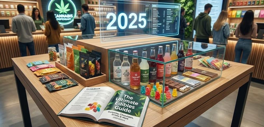 Featured image for “The Ultimate Edibles Guide: Gummies, Chocolates, Drinks & More (2025 Edition)”