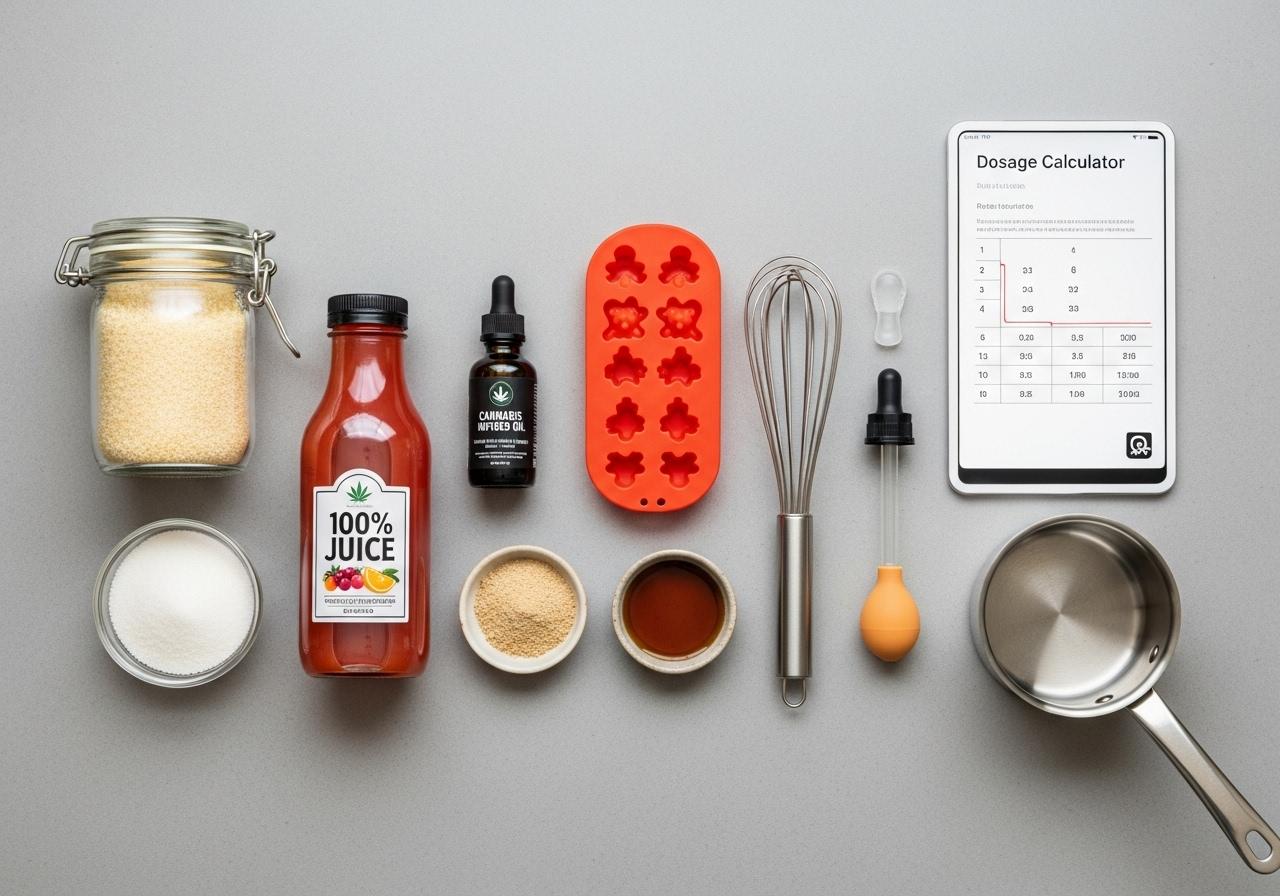 Cannabis Gummy Ingredients and Tools