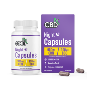 CBDfx CBD + CBN Night Capsules For Sleep 1:1 Ratio 900mg Review