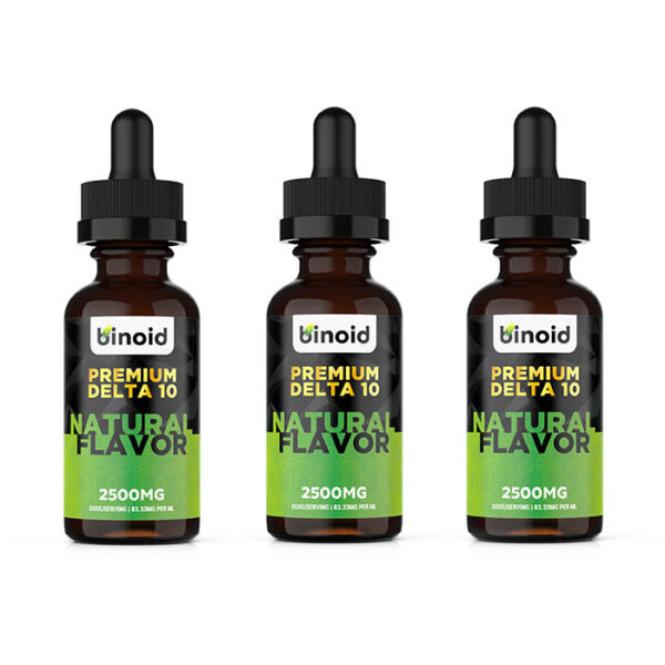Delta 10 THC Tinctures - Bundle natural flavor 2500mg