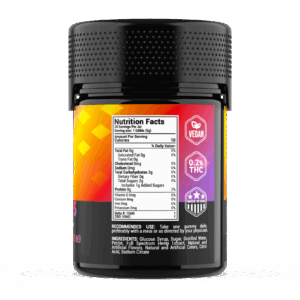 Delta 9 THC Gummies Mixed Flavor Nutritional Facts Ingredients 25mg
