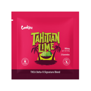 Cookies THCA + Delta 9 Gummies - Tahitian Lime - 2ct 3 a pack of thca delta 9 gummies tahitian lime by cookies