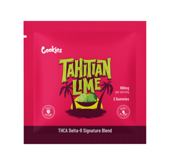 a pack of thca delta 9 gummies tahitian lime by cookies