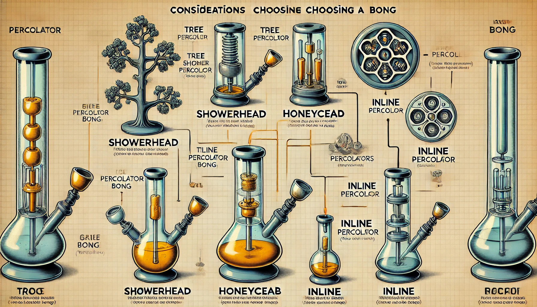 types of bongs