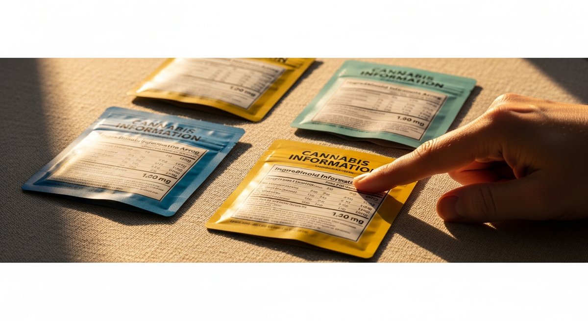 THC Gummies for Chronic Pain: A Guide for Beginners 15 Multiple cannabis gummy packages with cannabinoid labels on linen surface showing product selection for adult consumers