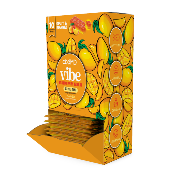 300329 Vibe Mango 50mg Gummy Bar Gravity Fed Dispenser