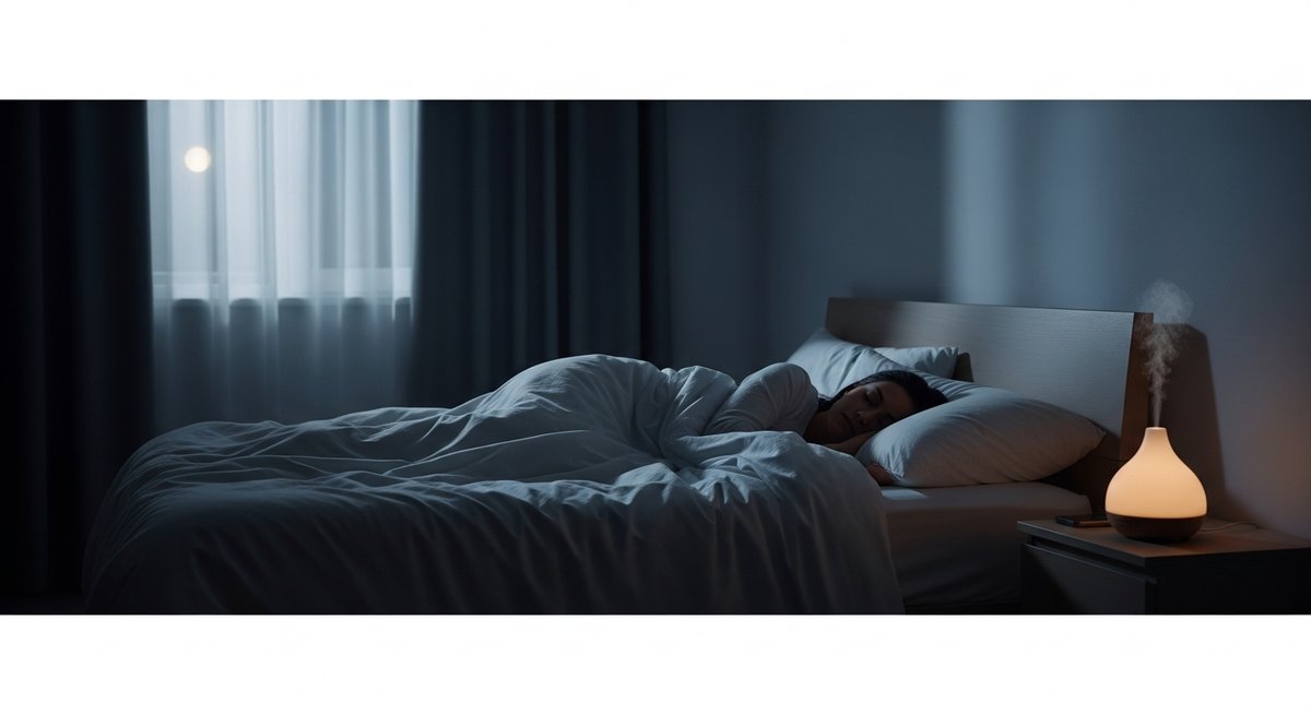 Kosher Kush vs Key Lime Pie — Which Is Right for You? 6 Person sleeping peacefully in a moonlit bedroom, evoking the sleep-aid qualities of Kosher Kush