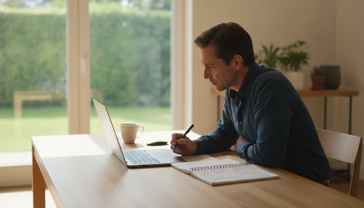 Jack Herer strain vs Durban Poison strain — Which Is Right for You? 6 Focused adult working with deep concentration at a bright, minimal home office desk