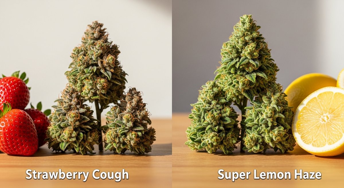 Featured image for “Strawberry Cough Strains vs Super Lemon Haze Strains — Which Is Right for You?”