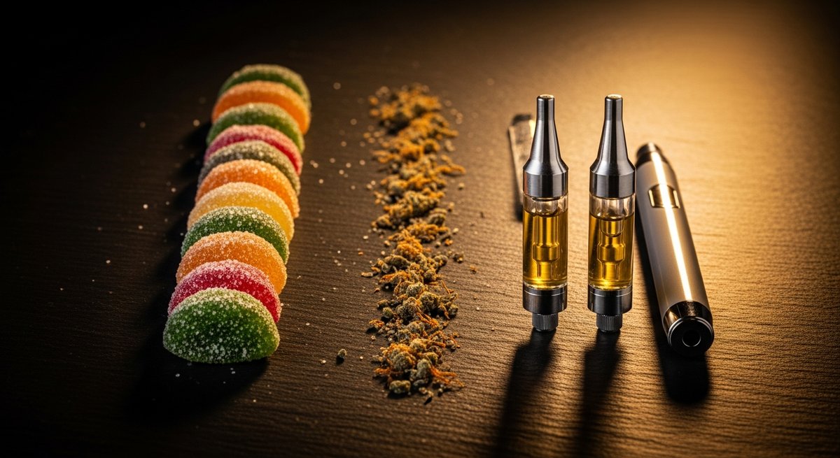 Featured image for “THC Gummies strain vs Vape Carts strain — Which Is Right for You?”