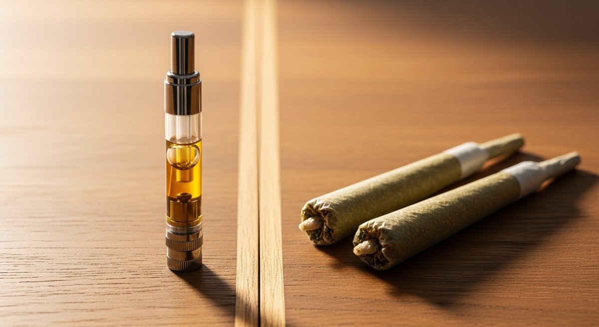 Featured image for “Vape Carts strain vs Prerolls strain — Which Is Right for You?”