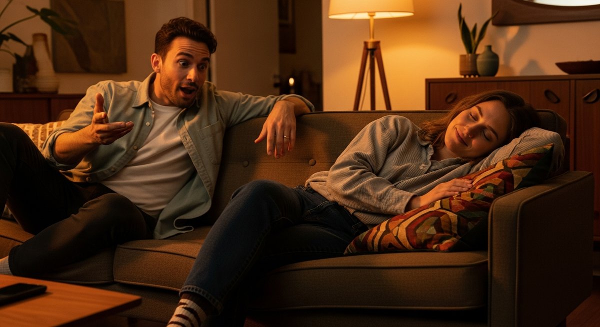 Biscotti strain vs Wedding Cake strain — Which Is Right for You? 5 Two adults on a sofa showing contrasting states — one energized and talkative, one deeply relaxed — illustrating strain effec